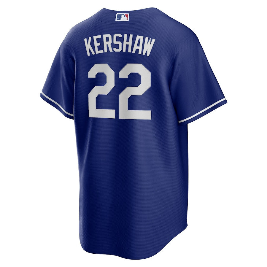 Clayton Kershaw 22 Los Angeles Dodgers Alternate Player Name Men Jersey - Royal Jersey