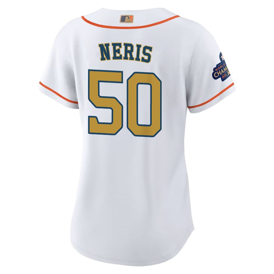 Hector Neris 50 Houston Astros 2023 Women Jersey - White/Gold