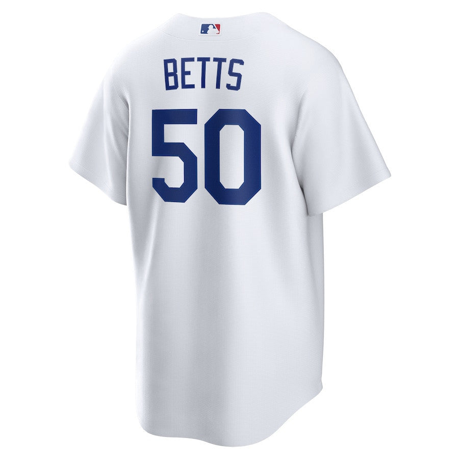 Mookie Betts 50 Los Angeles Dodgers Home Men Jersey - White