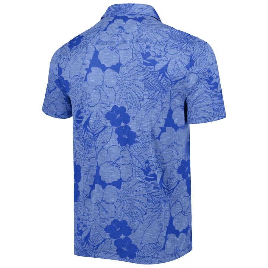 Indianapolis Colts Men Polo Shirt Floral Flowers Pattern Printed - Black