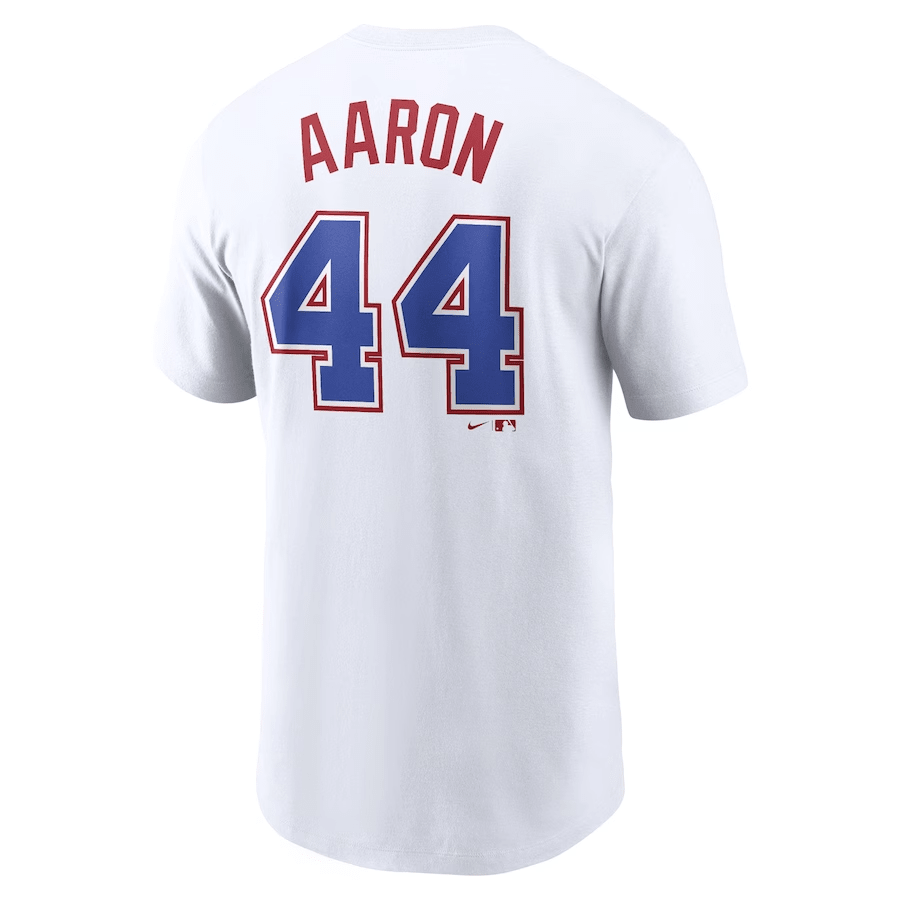 Hank Aaron 44 Atlanta Braves 2023 City Connect T-Shirt - White