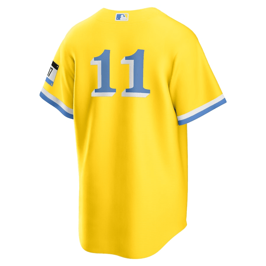 Rafael Devers 11 Boston Red Sox City Connect Jersey - Gold/Light Blue