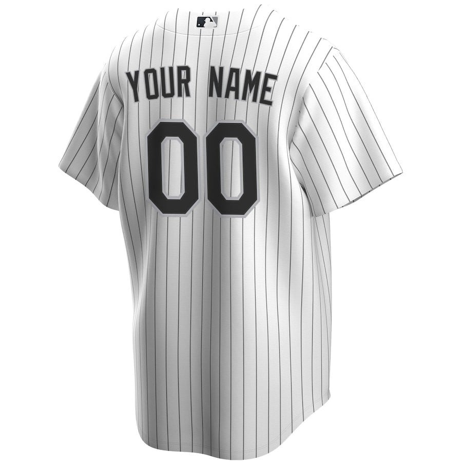 Chicago White Sox Home Custom Men Jersey - White