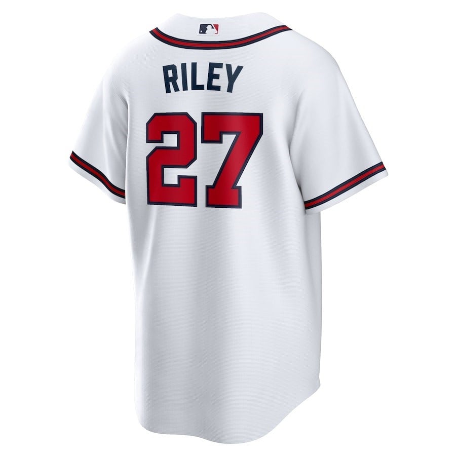 Austin Riley 27 Atlanta Braves Home Player Men Jersey - White