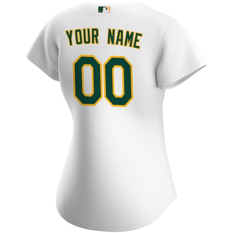 Oakland Athletics Women's Home Custom Jersey - White