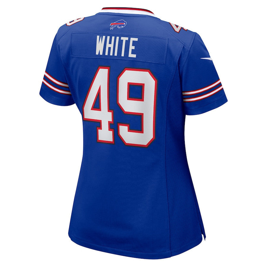 DaShaun White 49 Buffalo Bills Women's Team Game Jersey - Royal