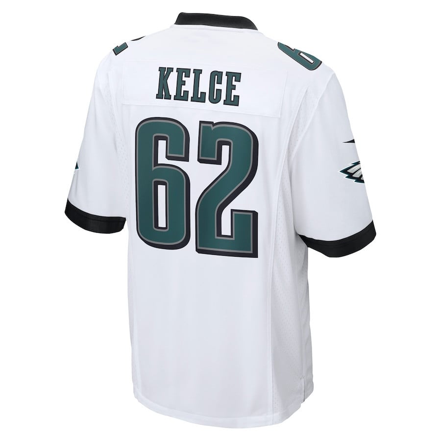 Jason Kelce 62 Philadelphia Eagles Game Men Jersey - White
