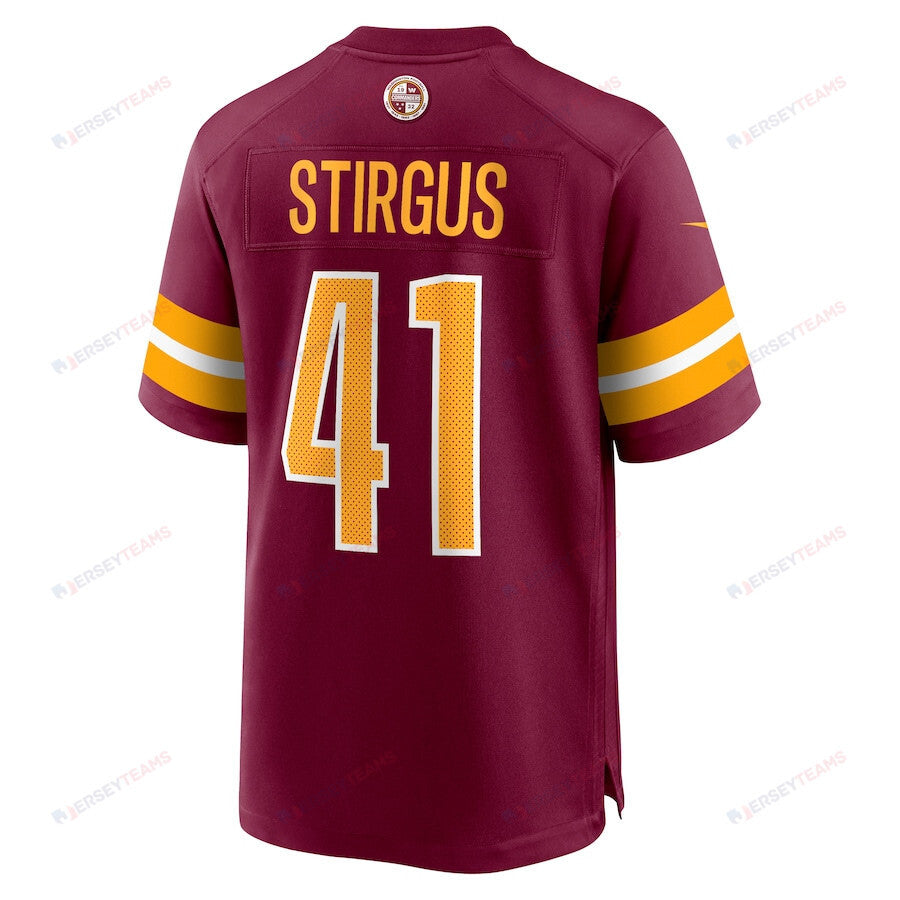 D.J. Stirgus 41 Washington Commanders Men Game Jersey - Burgundy