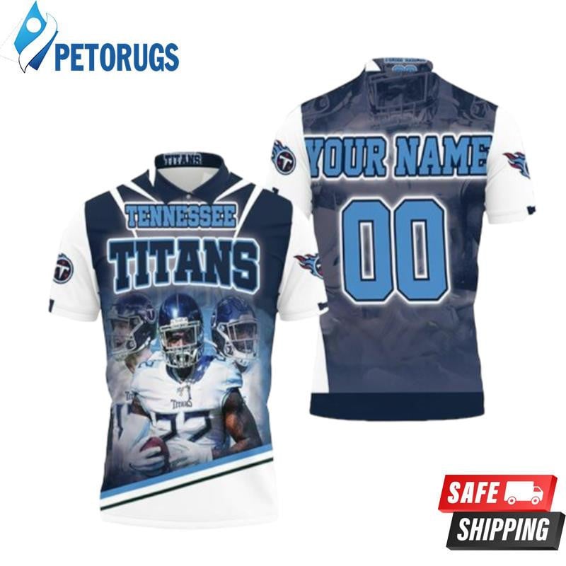 Tennessee Titans Logo Super Bowl 2021 Afc South Champions Custom Name & Number Printed Polo Shirt
