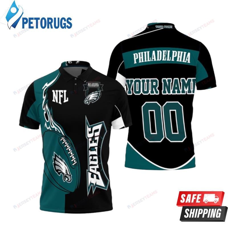 Philadelphia Eagles Lover Custom Name & Number Printed Polo Shirt