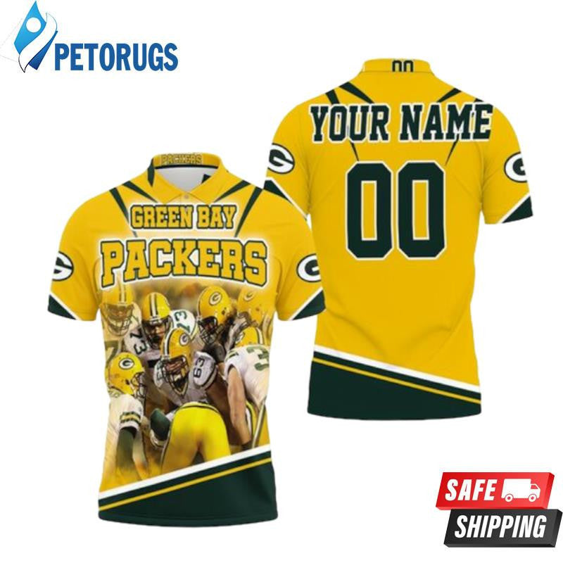 Green Bay Packers Unity Legendary Team Champions Nfc North Winner Custom Name & Number Printed Polo Shirt