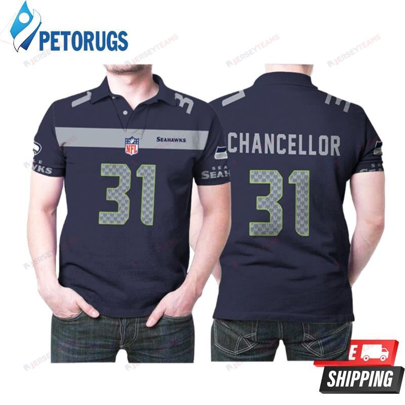 Kam Chancellor 31 Seattle Seahawks Great Player American Football Team Color Printed Polo Shirt