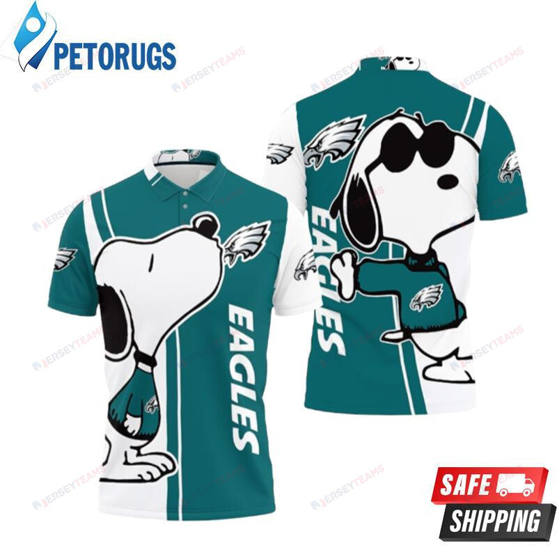 Philadelphia Eagles Snoopy Lover Printed Polo Shirt