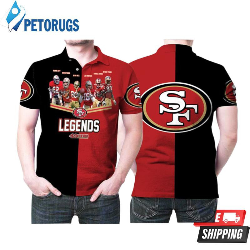 San Francisco 49ers 6 Legends Players Signed Printed Polo Shirt