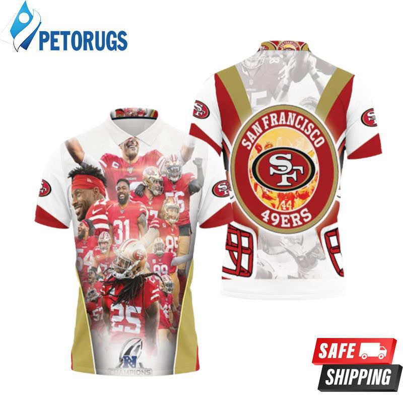 San Francisco 49ers Champions Nfc West Division Super Bowl 2021 Printed Polo Shirt
