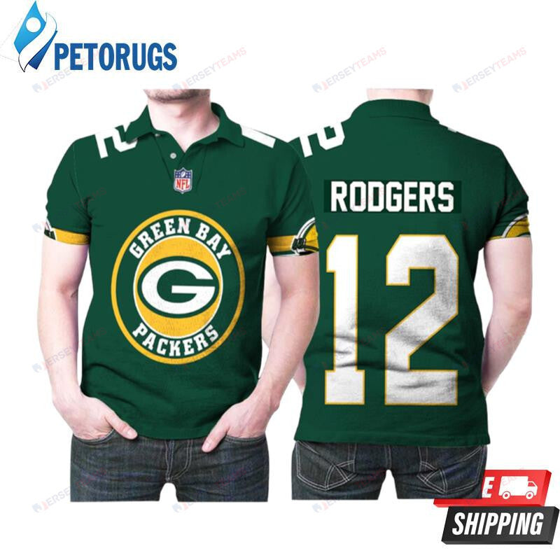 Aaron Rodgers 12 Green Bay Packers Legend Player Printed Polo Shirt