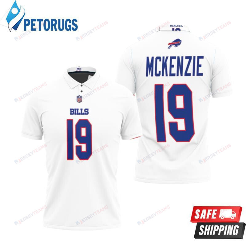 Buffalo Bills Isaiah Mckenzie 19 Great Player American Football Team Game White Printed Polo Shirt