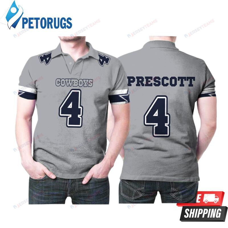 Dallas Cowboys Dak Prescott 4 Legend Player American Football Team Style Printed Polo Shirt