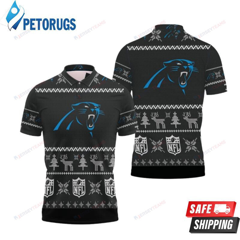 Carolina Panthers Ugly Sweat Christmas Printed Polo Shirt