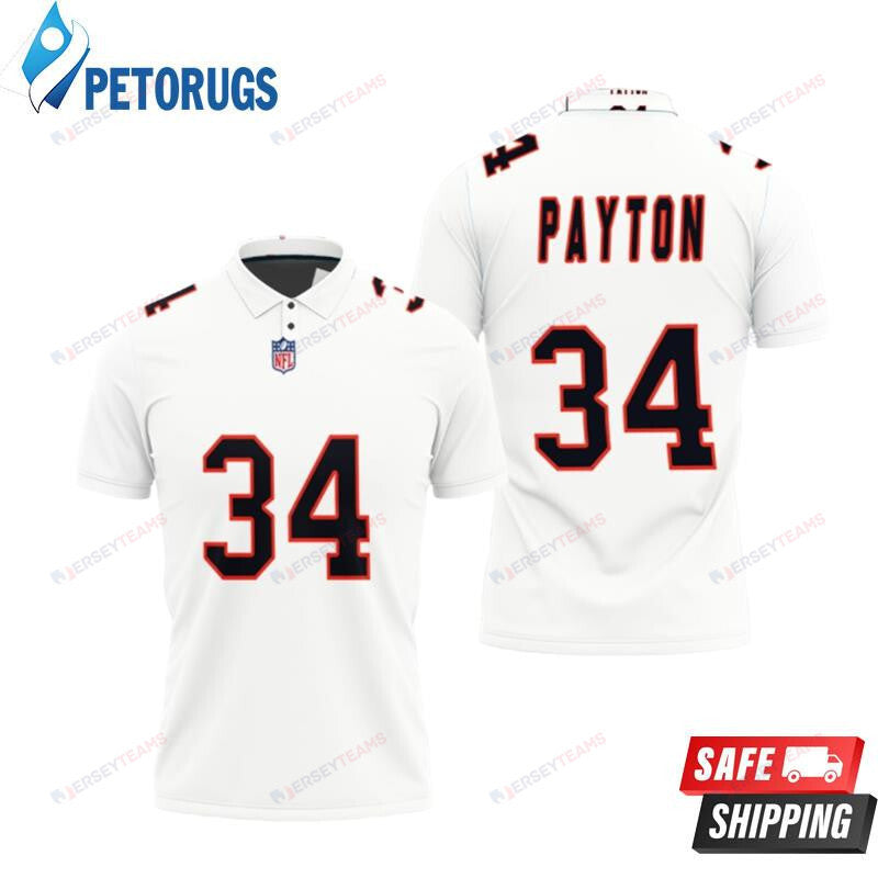 Chicago Bears Walter Payton #34 Great Player American Football Team Printed Polo Shirt