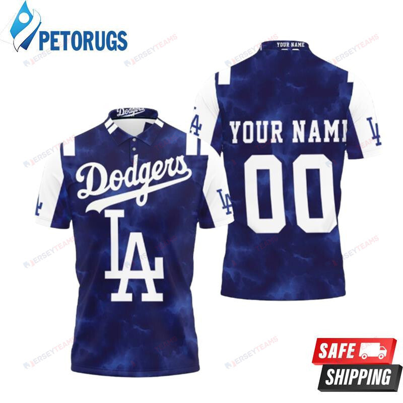 Los Angeles Dodgers Custom Name & Number Printed Polo Shirt