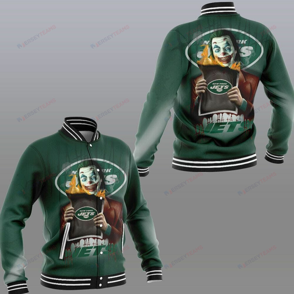 New York Jets Joker Green - AOP Varsity Jacket - All-Over-Printed Jacket