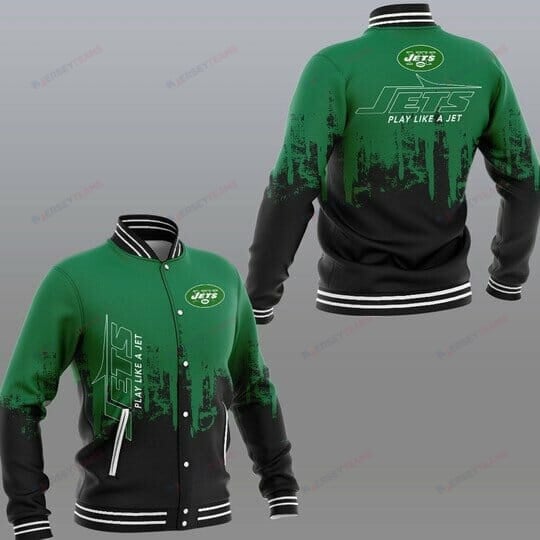 New York Jets Green Black - AOP Varsity Jacket - All-Over-Printed Jacket