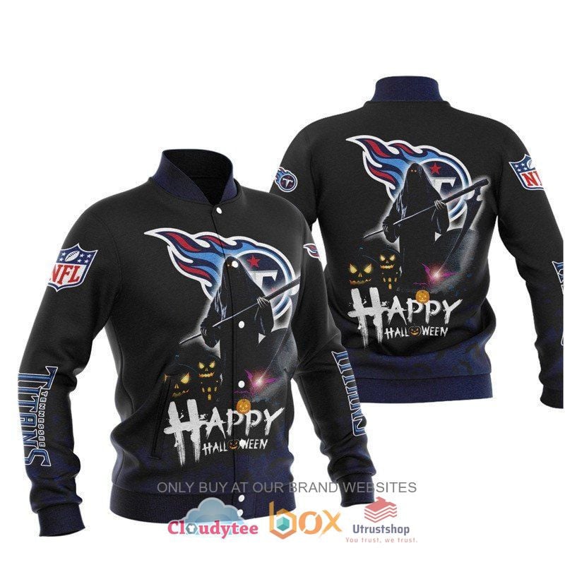 Tennessee Titans Happy Halloween - AOP Varsity Jacket - All-Over-Printed Jacket