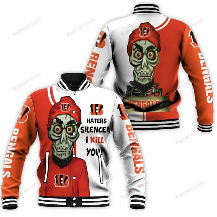 Cincinnati Bengals Orange White - AOP Varsity Jacket - All-Over-Printed Jacket