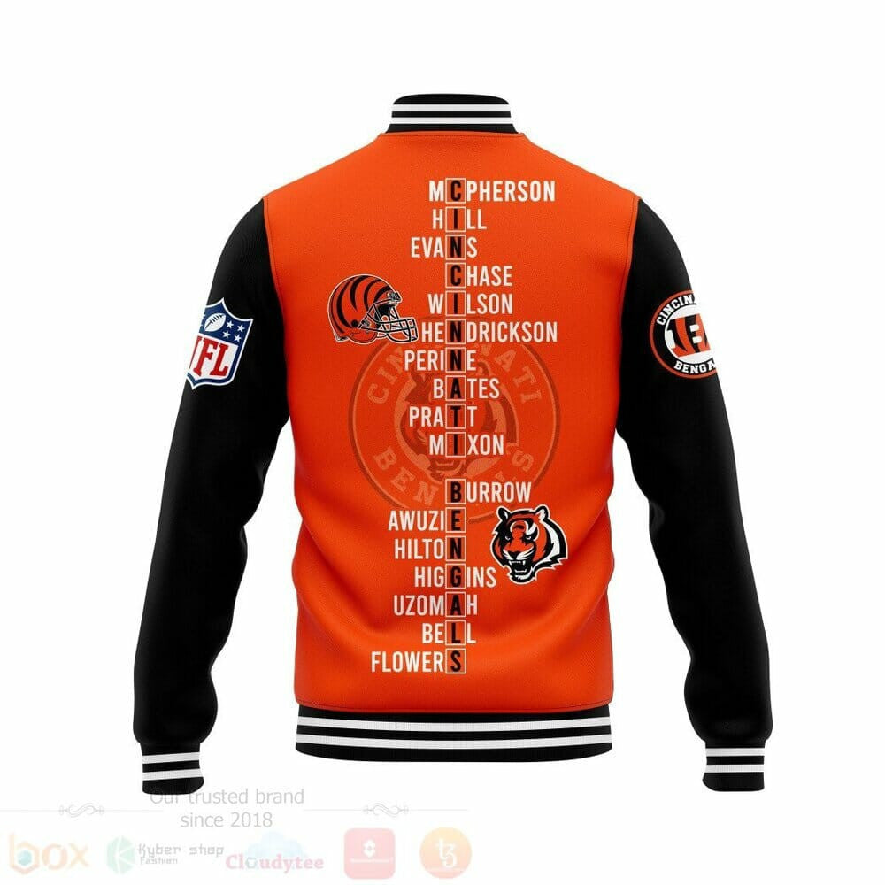 Cincinnati Bengals Black Orange Champions 2021 - AOP Varsity Jacket - All-Over-Printed Jacket