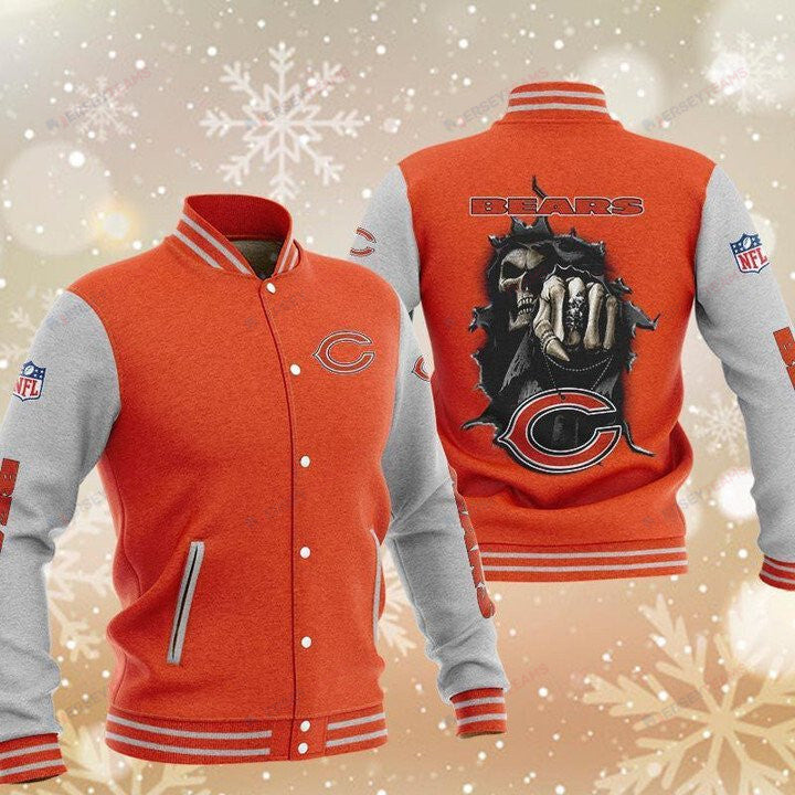 Chicago Bears Orange Grey Hades Boxing - AOP Varsity Jacket - All-Over-Printed Jacket