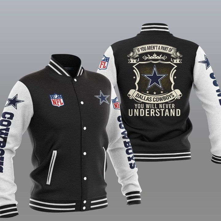 Dallas Cowboys Dark You Will Never Understand - AOP Varsity Jacket - All-Over-Printed Jacket