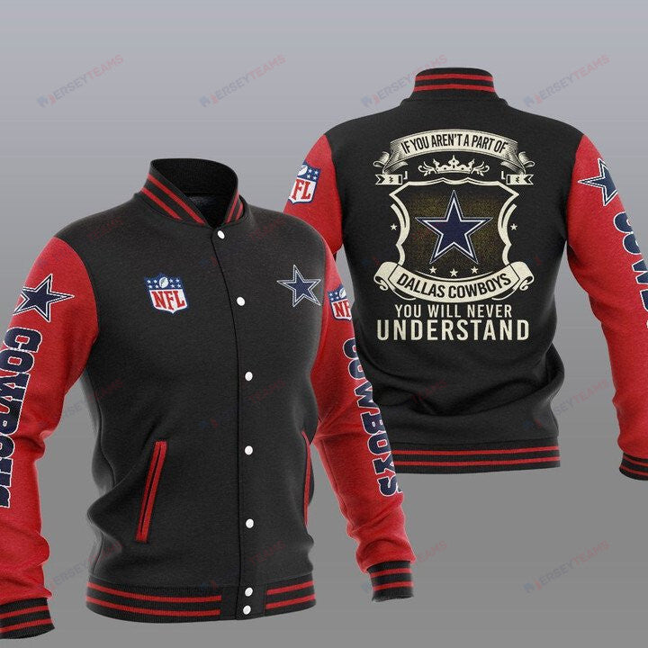 Dallas Cowboys Dark Red You Will Never Understand - AOP Varsity Jacket - All-Over-Printed Jacket