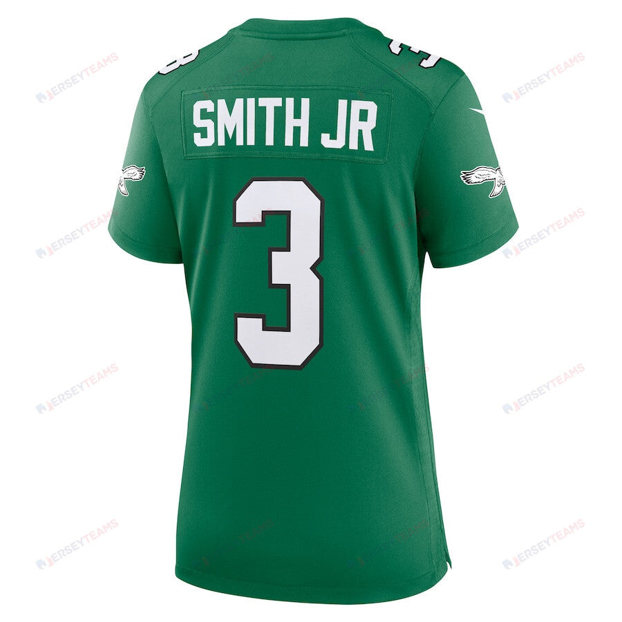 Nolan Smith 3 Philadelphia Eagles Women Alternate Game Jersey - Kelly Green
