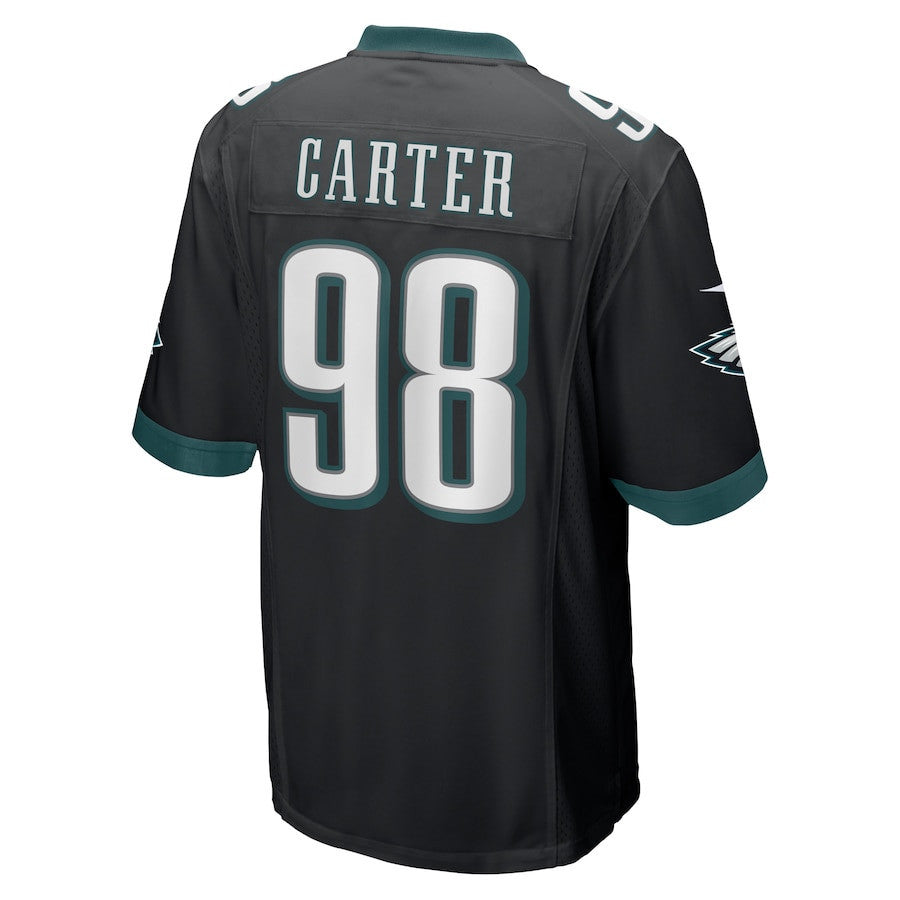 Jalen Carter 98 Philadelphia Eagles Men Alternate Team Game Jersey - Black