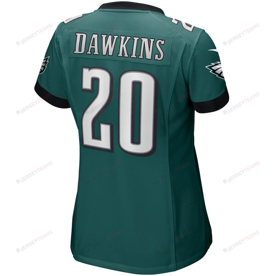 Brian Dawkins 20 Philadelphia Eagles Women Game Retired Jersey - Midnight Green