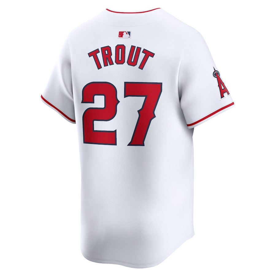 Mike Trout 27 Los Angeles Angels Home Limited Player Men Jersey - White