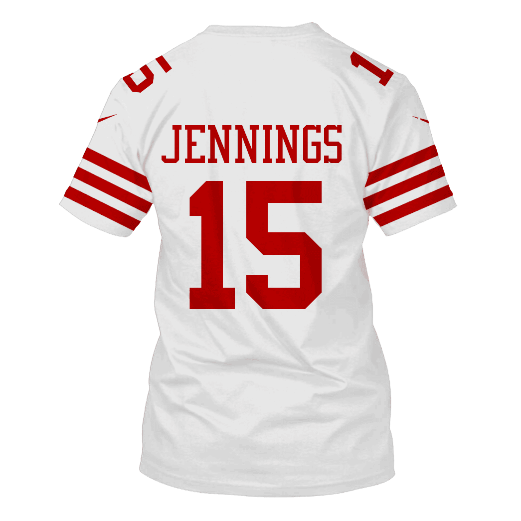 Jauan Jennings 15 San Francisco 49ers Super Bowl LVIII All Over Print T-shirt - White