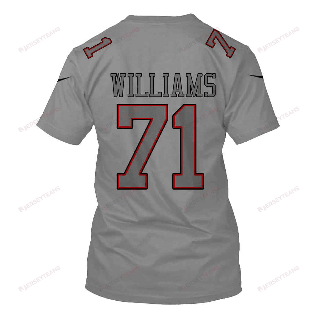 Trent Williams 71 San Francisco 49ers Super Bowl LVIII All Over Print T-shirt - Gray
