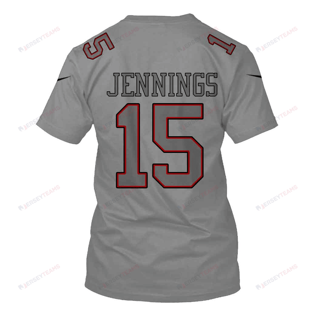 Jauan Jennings 15 San Francisco 49ers Super Bowl LVIII All Over Print T-shirt - Gray