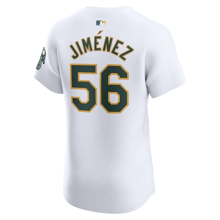 Dany Jimenez 56 Oakland Athletics Home Elite Player Men Jersey - White