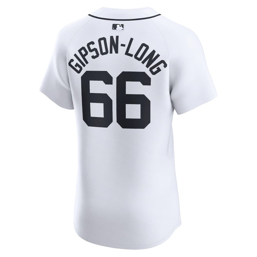 Sawyer Gipson-Long 66 Detroit Tigers Home Elite Player Men Jersey - White
