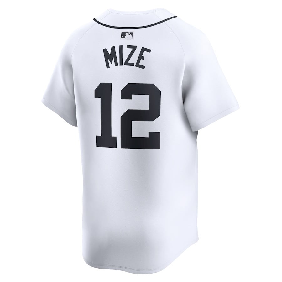 Casey Mize 12 Detroit Tigers Home Limited Player Men Jersey - White