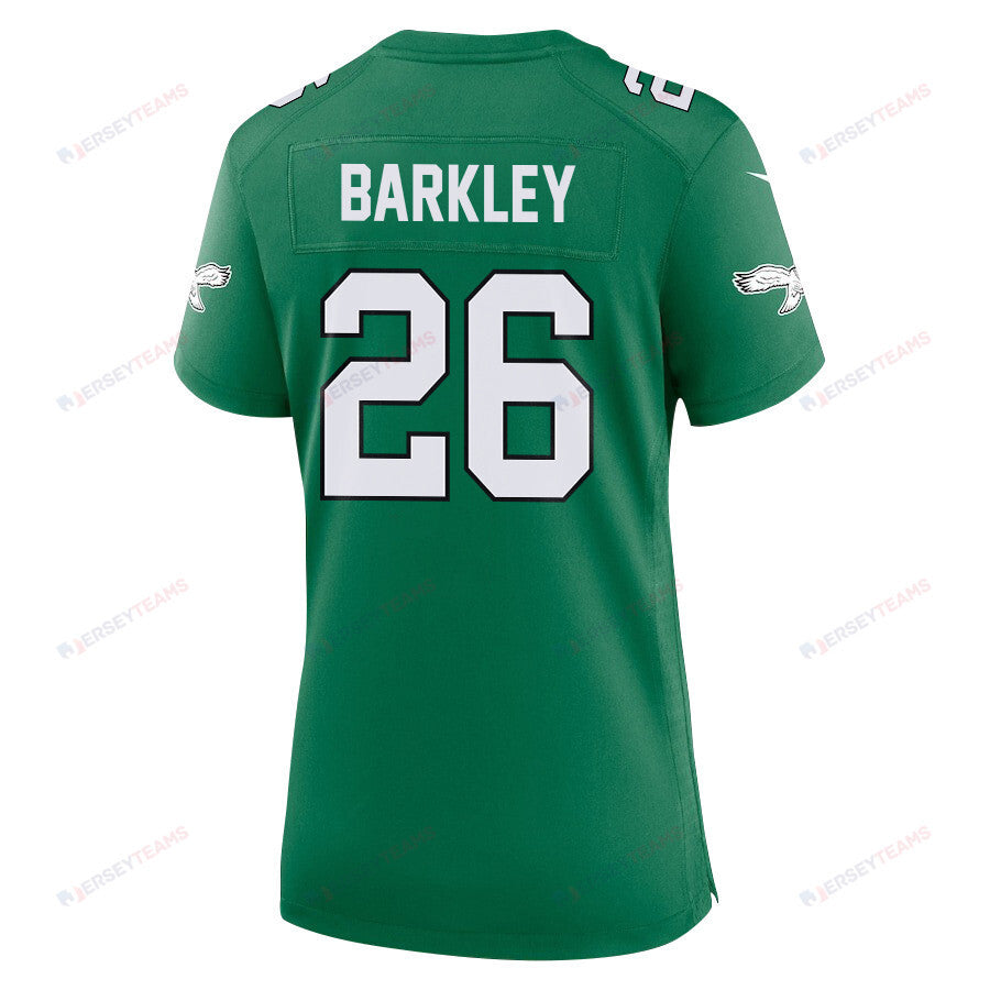 Saquon Barkley 26 Philadelphia Eagles Alternate Game Women Jersey - Kelly Green