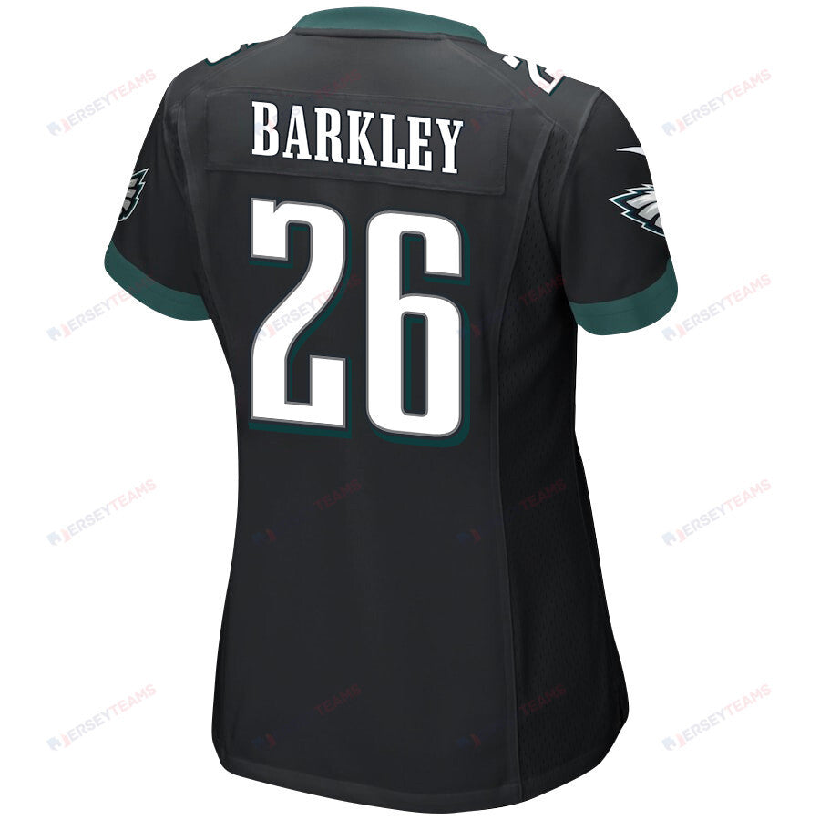 Saquon Barkley 26 Philadelphia Eagles Alternate Game Women Jersey - Black