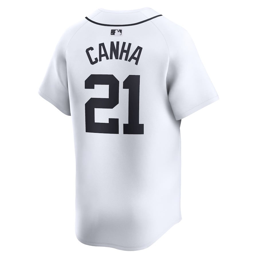 Mark Canha 21 Detroit Tigers Home Limited Player Men Jersey - White