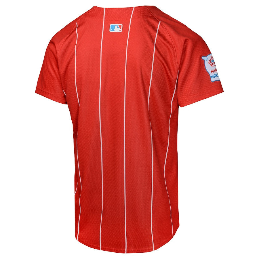 Miami Marlins City Connect Limited YOUTH Jersey - Red