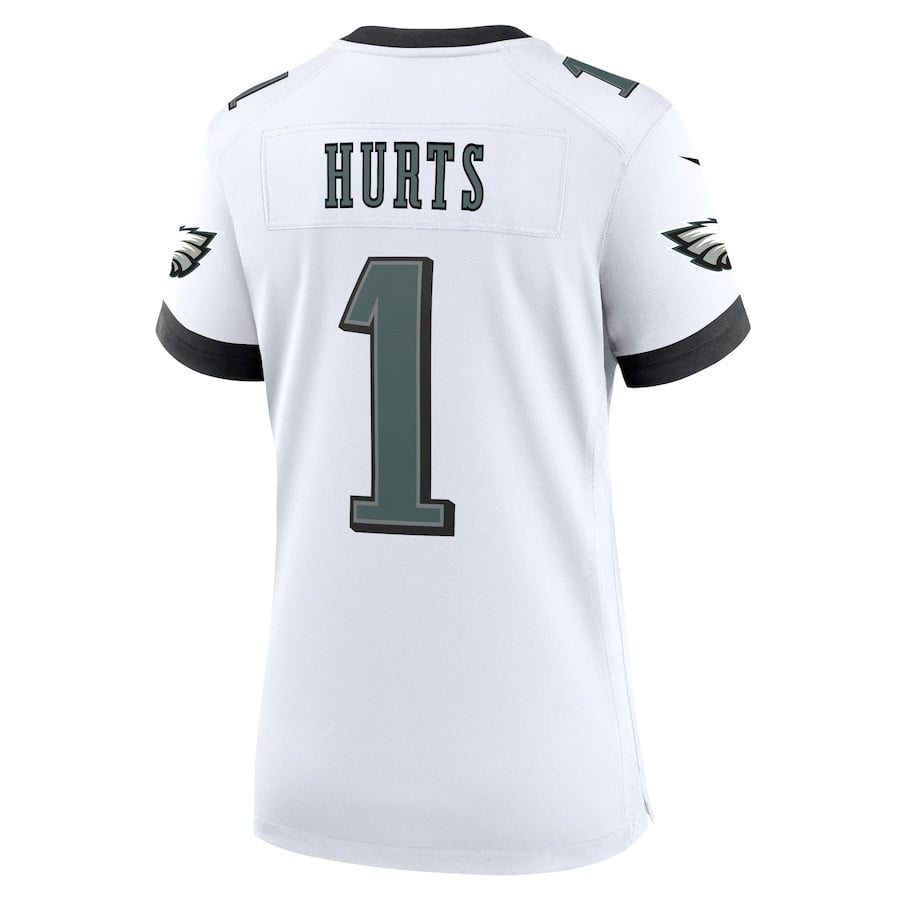 Jalen Hurts 1 Philadelphia Eagles Game Women Jersey - White