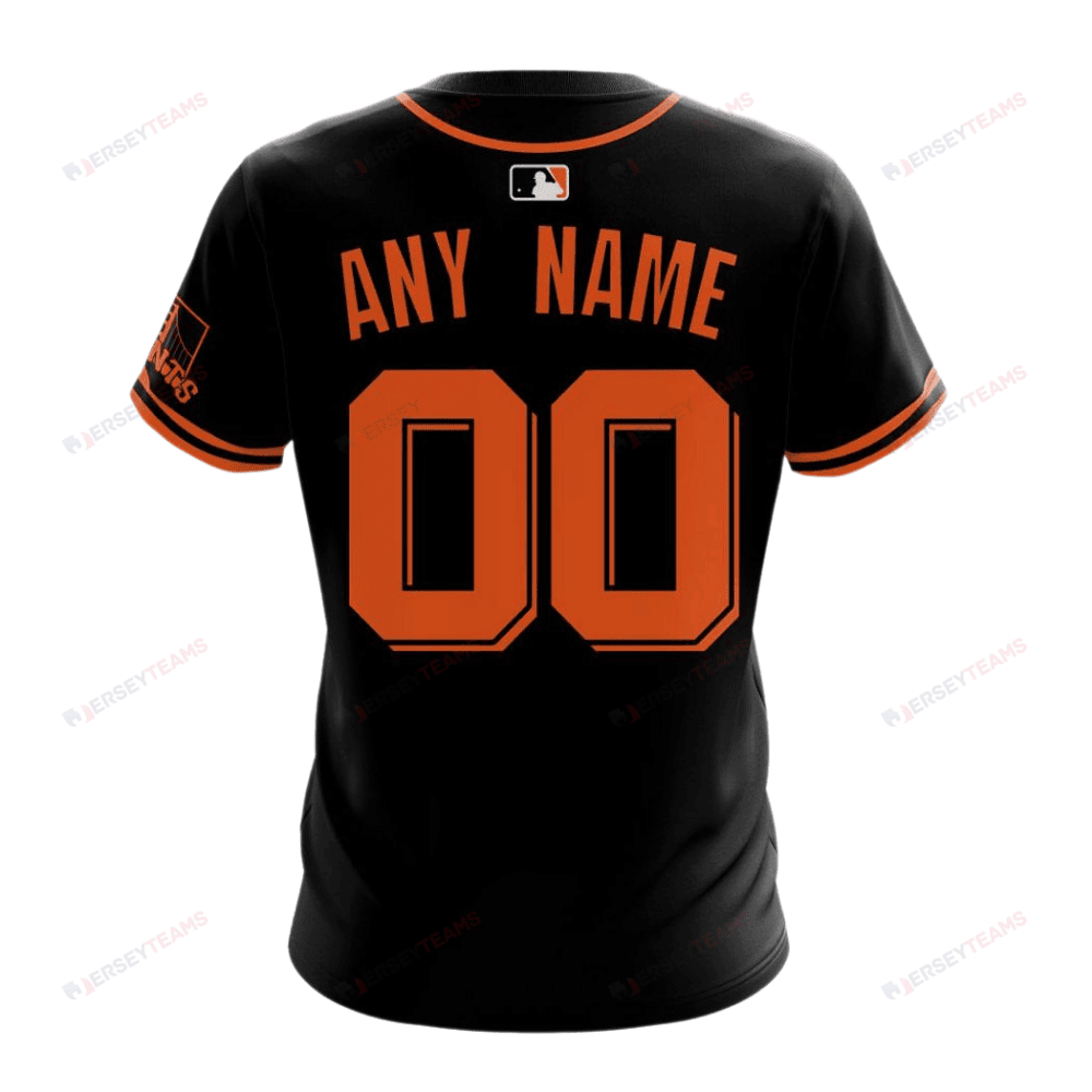 San Francisco Giants 2024/25 Alternate Kits Custom AOP T-Shirt - Black