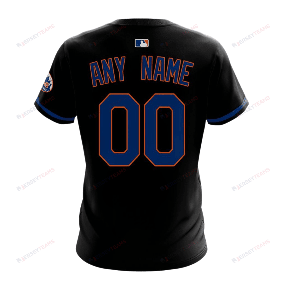 New York Mets 2024/25 Alternate Kits Custom AOP T-Shirt - Black